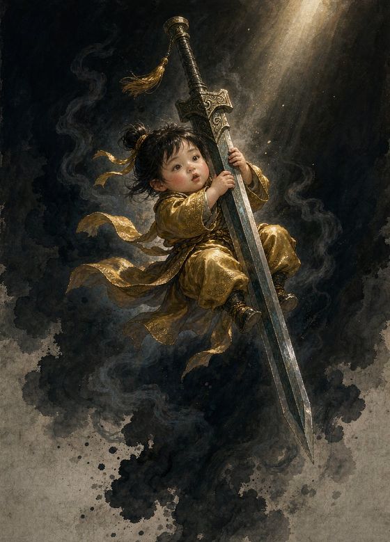 金衣女童